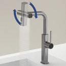 GobekUsa Digital Display Single Lever Brass Kitchen Faucet - Hot Cold Pull Out Mixer