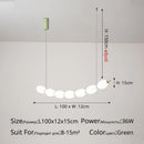 GobekUsa Bead Nordic Chandelier: Stylish Dining Room Pendant Light for Bar Table Adding Ambiance