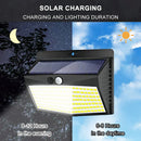 GobekUsa 138 LED Solar Wall Lamp Security Motion Sensor 3 Modes Fence Yard Deck