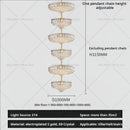 GobekUsa Crystal Duplex Chandelier: New Light Luxury Post-Modern Hall Lighting for High Living Room