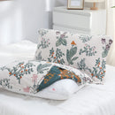 GobekUsa Japanese Cotton Single Bedspread with Pillow Towel - Floral Birds Design
