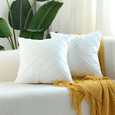 GobekUsa Embroidered Lattice Cushion Cover Pleat - 45X45CM