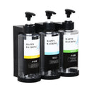 GobekUsa Amber Soap Dispenser & Shampoo Bottles Set for Drill-Free Bathroom Storage