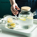 GobekUsa 1.8L Transparent Borosilicate Glass Teapot | Heat-Resistant Flower Tea Set