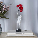 GobekUsa Flying Love Balloon Girl Sculpture: Abstract Modern Home Office Decor & Gift
