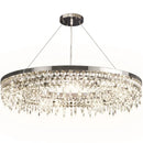 GobekUsa Crystal Circle LED Chandelier for Modern Luxury Living Room Decor