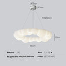 GobekUsa Cloud LED Chandelier Modern Nordic Ceiling Lamp Ring Lighting