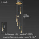 GobekUsa Crystal Chandelier: Modern LED Hanging Lamp for Living Room, Villa, and Staircase