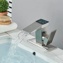 GobekUsa LCD Digital Basin Faucet, Brass Kitchen Sink Mixer Tap, Hot Cold Display