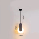GobekUsa Black Ring Pendant Lamp Dimmable LED Ceiling Hanging Light