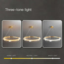 GobekUsa Gold Ring Chandelier LED Pendant Light Modern Hanging Lamp for Home Decoration