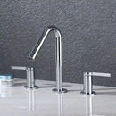 GobekUsa Gold Basin Faucet: Black Brass Widespread Bathroom Tap with Chrome Finish