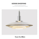 Mid-Century Gradient UFO Pendant Light In White & Red