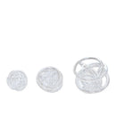 GobekUsa Glass Coil Wound Ball Ornament: Hand-made, Geometric, Transparent, Home Decoration