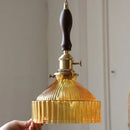 GobekUsa Amber Glass LED Pendant Light Fixture Modern Home Lighting Plafond Lamp