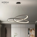 GobekUsa Circular Black/White Chandelier for Living, Dining, and Kitchen Room