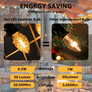 GobekUsa Diamond Chandelier LED Light Bulbs 7W C7 Candelabra Base Decor Edison Bulb