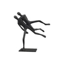 GobekUsa Iron Man Abstract Sculpture Black Metal Figurine Decor for Room Aesthetics