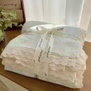 GobekUsa Lace Romantic Comforter Set - Full Twin Double Size Bed Linens