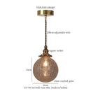 GobekUsa Cracked Glass LED Pendant Light for Cafe Bar Kitchen Living Room