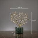 GobekUsa Coral Crystal Tree Glass Vase Metal Frame Resin Ocean Figurines, Home Decor