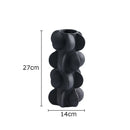 GobekUsa Geometric Spiral Resin Vase - Black and White Flower Vase for Home Decor