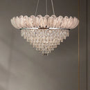 GobekUsa Crystal Crown Chandelier: Luxe Ceiling Light for Home, Shop & Lobby