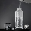 GobekUsa Glass Cup with Handle | Double Drinking, Portable Tea Water Separation Mug