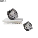GobekUsa Crystal Cube Statue Desk Ornament - Creative Room Decor Sculpture