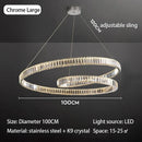 GobekUsa Crystal Chandelier LED Light Fixture - Modern Luxury Hanging Lamp