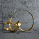 GobekUsa Gold Rope Knot Metal Figurine Home Decor Accessory