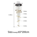 GobekUsa Crystal Rings Chandelier: Modern Luxury Staircase Lighting Fixture