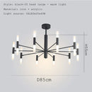 GobekUsa Black Gold Art Decor Led Ceiling Chandelier for Modern Fashion Designer Home