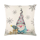 GobekUsa Christmas Pillowcase Collection - Festive Sofa Decor with Christmas Tree, Elk, Snowman