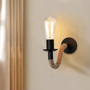 GobekUsa Hemp Rope Wall Lamp E27 Indoor Outdoor Loft Industrial Sconce Bedside Lamp