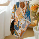 GobekUsa Cotton Gauze Bath Towel - Large Cartoon Towel 70x140cm