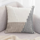 GobekUsa Boho Tufted Embroidered Cotton Canvas Cushion Cover Grey Beige Tassel Pillowcase