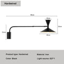 GobekUsa Adjustable Long Arm Wall Lamp for Reading, Bedroom, LED Minimalist Swing Lighting