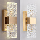 GobekUsa Crystal LED Wall Sconces | Modern Corrugated Design for Living Room, Bedroom, Aisle