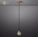 GobekUsa Crystal Pearl LED Chandelier for Bedroom Dining Kitchen - Modern Small Hanging Pendant Light Fixtures