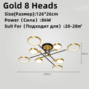 GobekUsa LED Chandelier for Home Decor, Brightness Adjustable, Living Room, Dining Room Lighting