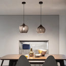 GobekUsa Amber Gray Glass Chandelier LED Light Modern Nordic Bedroom Restaurant Bar Staircase Lamp