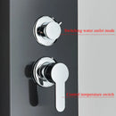 GobekUsa Black LED Shower Faucet Panel with Waterfall Rain System & Massage Spa Spout