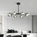 GobekUsa Glass LED Chandelier: Modern Minimalist Copper Pendant Light for Living Room & Bedroom