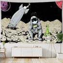 GobekUsa Astronaut Alien Tapestry Wall Hanging Kawaii Universe Mystic Home Decor