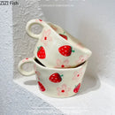 GobekUsa Cartoon Pattern Ceramic Coffee Mug Creative Cup Tea Teacup Juice Container