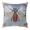 GobekUsa Bee Embroidery Cushion Cover - Exquisite Animal Design for Sofa Decor