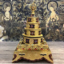 GobekUsa Eight Auspicious Buddha Alloy Plates for Temple Worship and Meditation