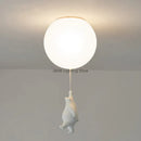 GobekUsa Kids Cartoon Panda Polar Bear Ceiling Light Chandelier for Boys and Girls' Bedroom