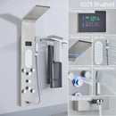 GobekUsa Black LED Shower Faucet SPA Massage Jet Rain Panel Bidet Sprayer Tap